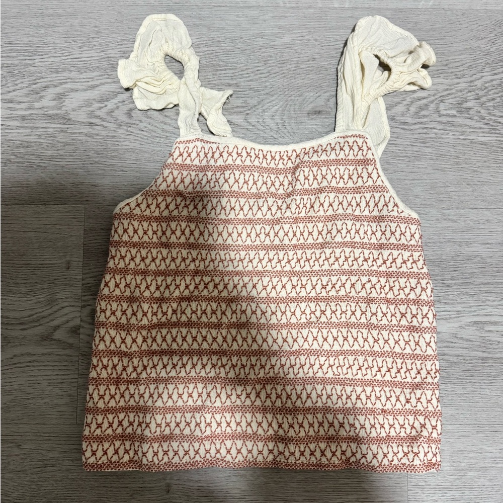 Chic Cream and Brown Women's Camisole size medium